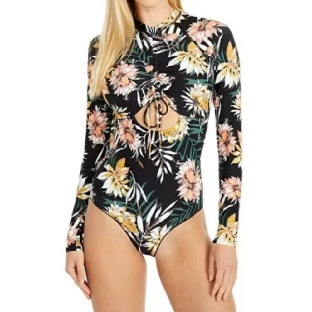 RIP CURL Womens Playa Blanca Floral Surfsuit One Piece Swimsuit Rashguard